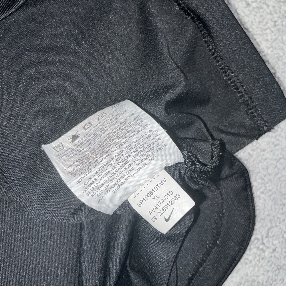 Nike‎ Dri-FIT Polo Shirt Mens XL Black Golf Cross Print Performance Stretch - Picture 4 of 8